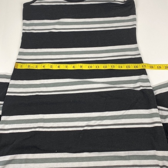 Striped Black and White Maxi Dress - Picture 8 of 16